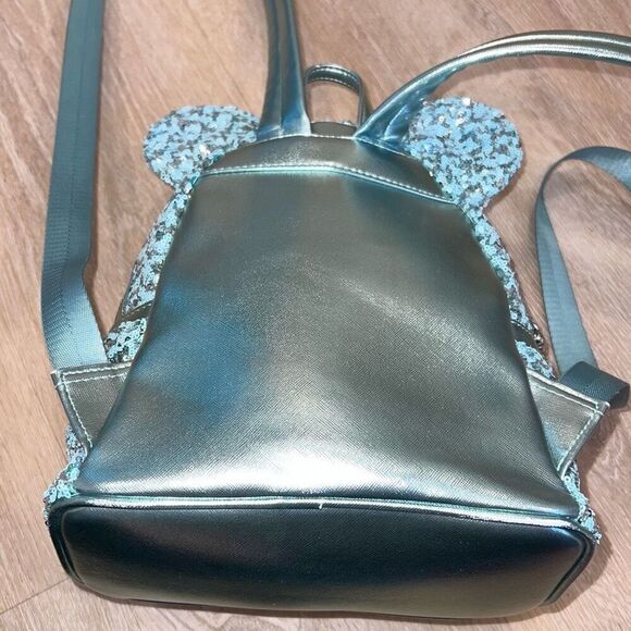 Loungefly Disney Parks Arendelle Aqua Frozen Minnie Ears Backpack Rare Retired - Picture 16 of 16